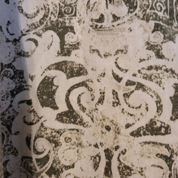 Vintage Bugle Boy Button Up Shirt Greenish Gray Print Adult Large Cotton Blend - Picture 3 of 6